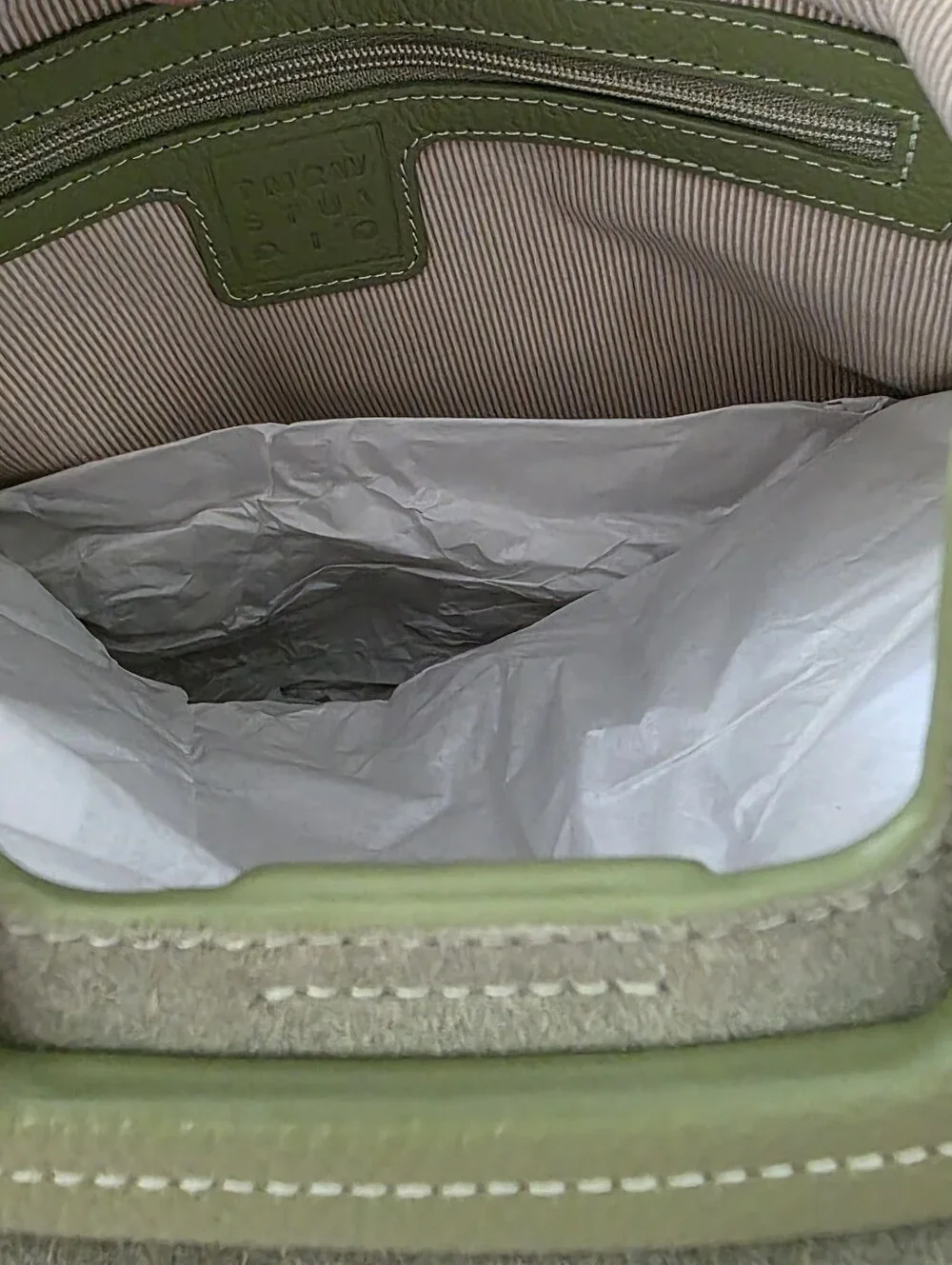 TMRW Studio Max Suede Clutch Jade Green